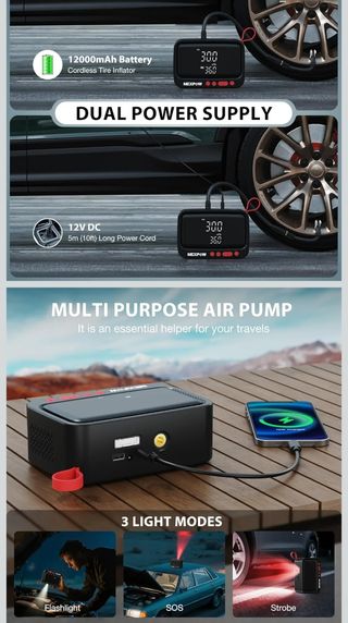 Inflador Digital NEXPOW 12000mAh