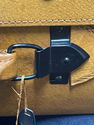 Conjunto maletas vintage cuero marrón