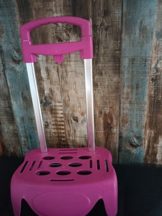 Carrito para mochila rosa