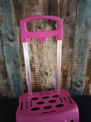 Carrito para mochila rosa