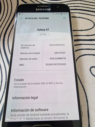 Samsung Galaxy S7 Negro