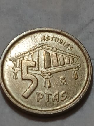 Moneda 5 Pesetas Asturias 1995