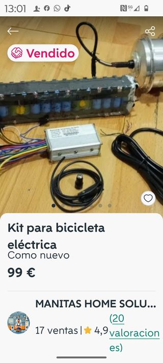 Kit bicicleta eléctrica motor y controlador