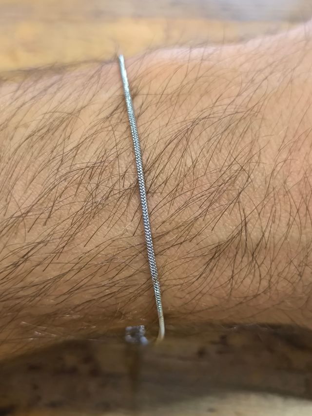 Pulsera de acero plateada