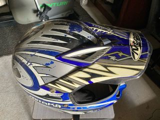Casco Motocross Azul .ULTIMO PRECIO