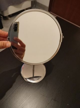 Espejo de mesa doble cara con aumento
