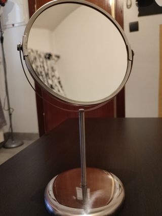 Espejo de mesa doble cara con aumento
