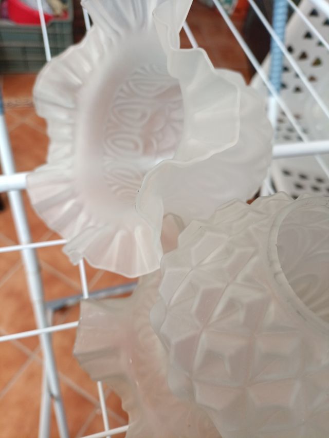 Tulipas de cristal para lámpara. El precio 1