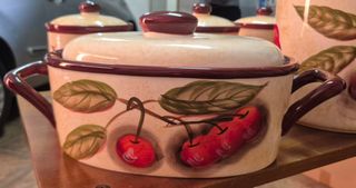 Set Barattoli Ceramica Decorati Frutta