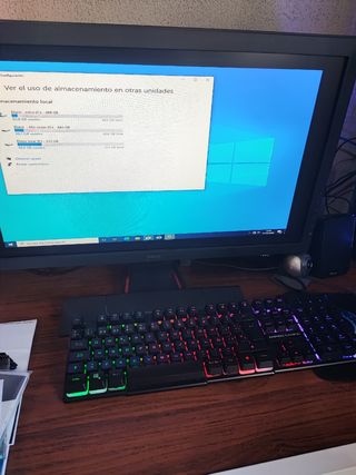 PC ordenador Monitor teclado Gaming Negro