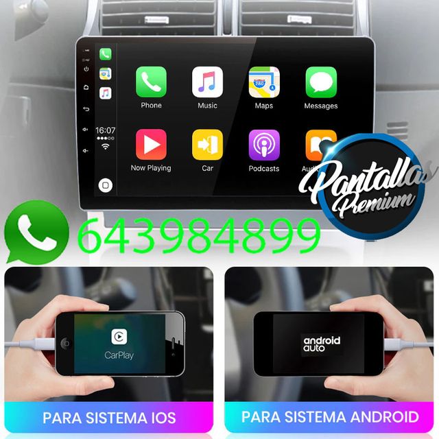 Radio pantalla CARPLAY GPS para Peugeot 307