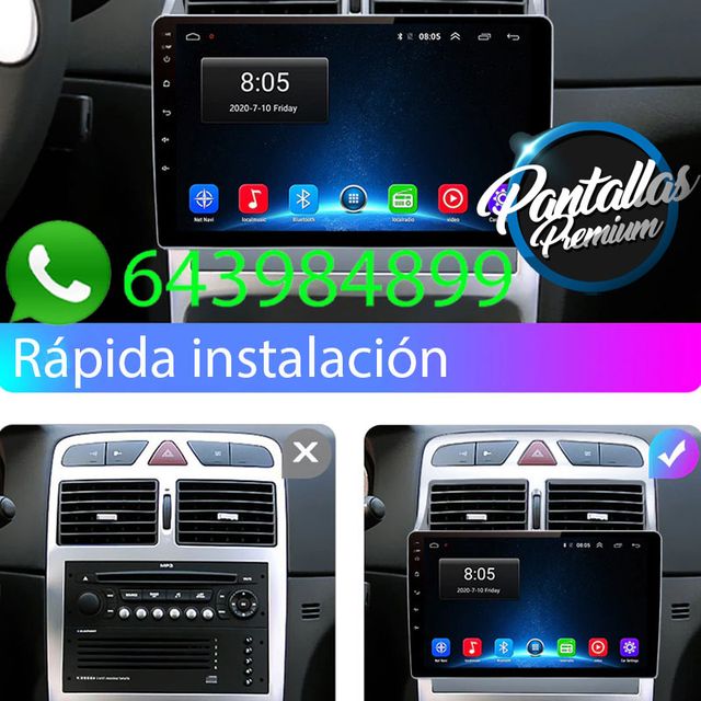 Radio pantalla CARPLAY GPS para Peugeot 307