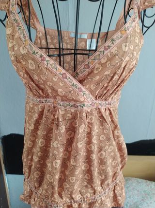 Top de algodón floral