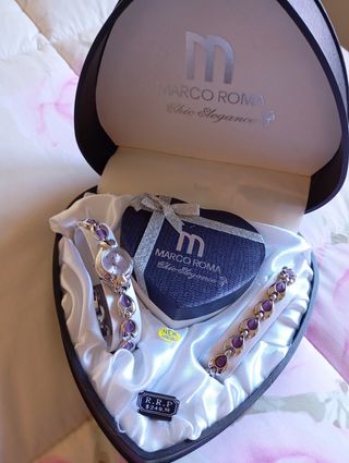 Set gioielli Marco Roma viola e argento