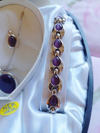 Set gioielli Marco Roma viola e argento