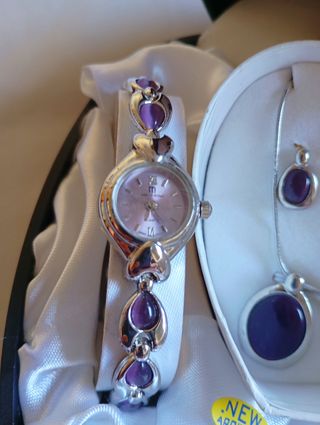 Set gioielli Marco Roma viola e argento