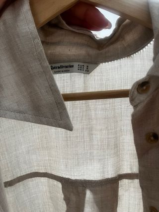 Camisa Beige Oversize stradivarius