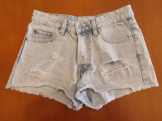 Pantalones cortos vaqueros Stradivarius desgastado