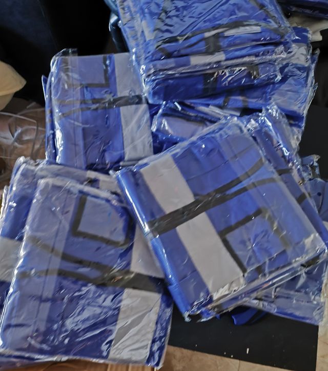 Chaleco Azul Fluorescente Bolsillos y Cremallera