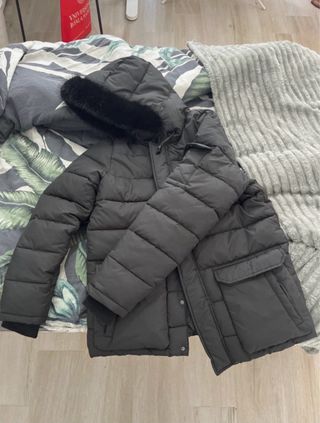 Chaqueta Puffer Negra Hombre