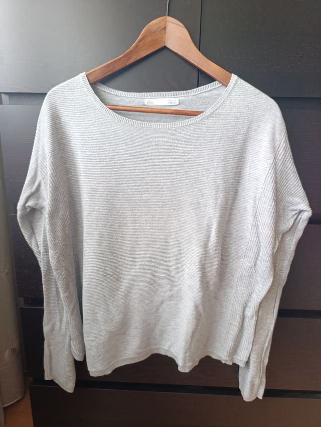 Jersey gris de punto fino