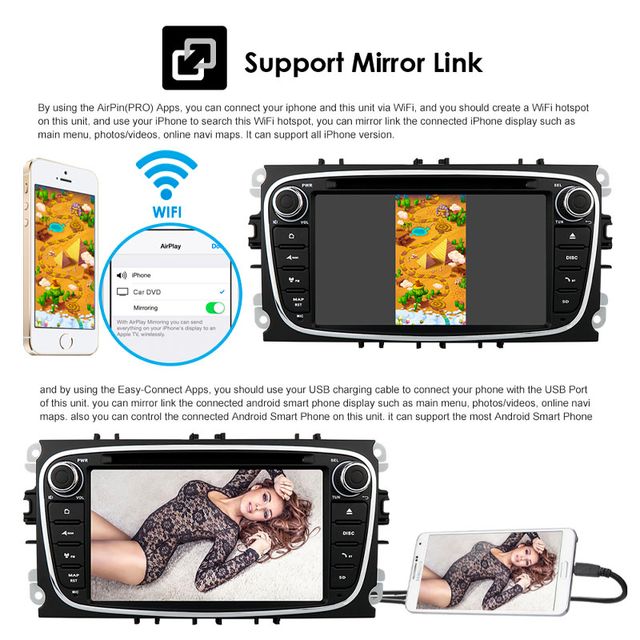 Radio Pantalla GPS para Ford FOCUS MONDEO TRANSIT