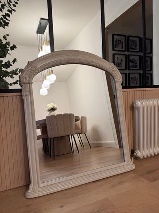 Espejo Vintage Moderno Beige Madera