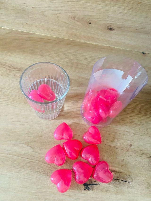 Cubitos Hielo Corazón Rosa Reutilizables