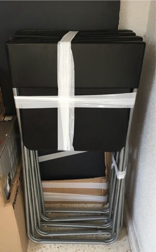 Sillas plegables IKEA negras (pack 4)