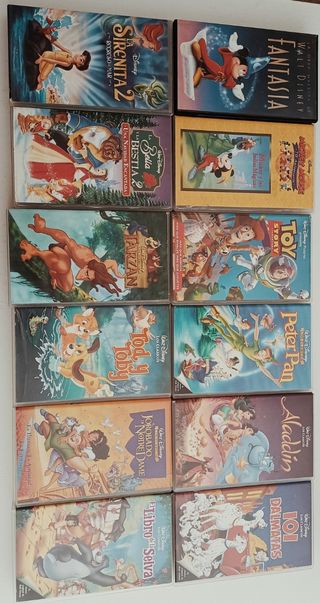 Lote 12 Películas VHS Disney Clásicos. Sólo envíos