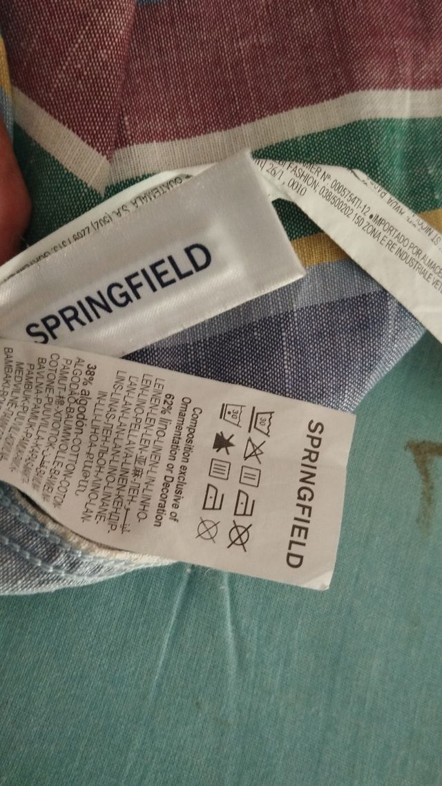 Camisa de rayas Springfield manga corta