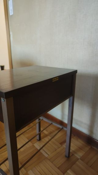Mesita auxiliar madera y metal