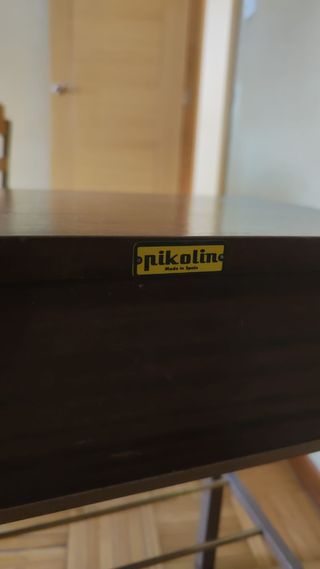 Mesita auxiliar madera y metal