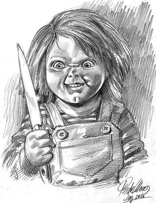 ISIDRE MONES. DIBUJO ORIGINAL CHUCKY