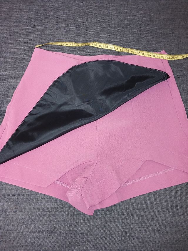 Falda pantalón mini rosa T. S