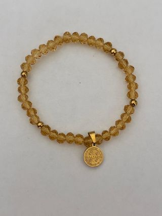 Pulsera Murano con Acero Dorado
