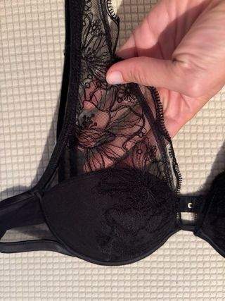 Sujetador Halter Negro Encaje
