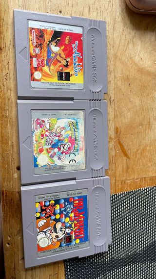 Juegos Game Boy: Aladdin, Super Mario Land, Dr. Ma