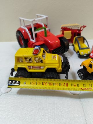 Lote de 6 Juguetes: Coche Policía, Camión Bomberos