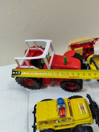 Lote de 6 Juguetes: Coche Policía, Camión Bomberos