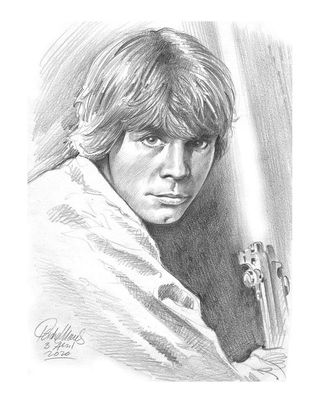 ISIDRE MONES. DIBUJO ORIGINAL LUKE SKYWALKER