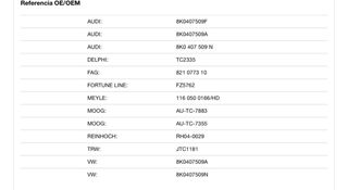 Brazos suspensión Audi A4 B8 Febi Bilstein
