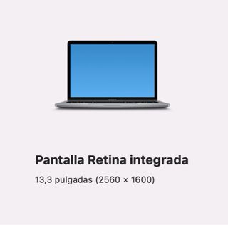 MacBook Pro 13 2016 250GB SSD 16GB RAM Gris Plata