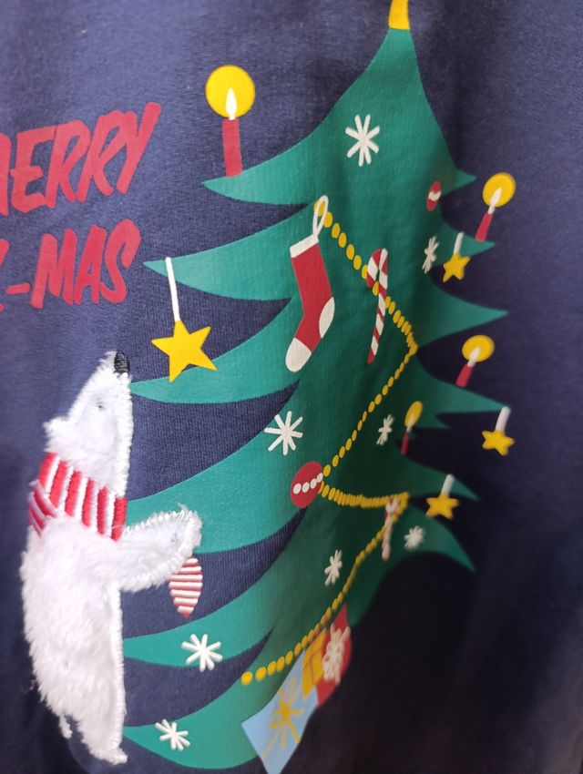 Sudadera Navidad Polar Oso Árbol