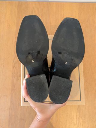 Botines de piel negros con tacón