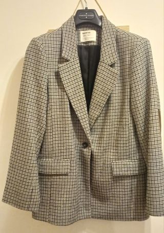 Blazer Brownie Cuadros Beige