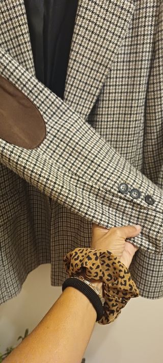Blazer Brownie Cuadros Beige