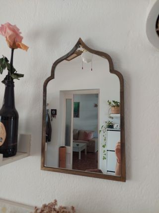 Espejo decorativo madera y cristal