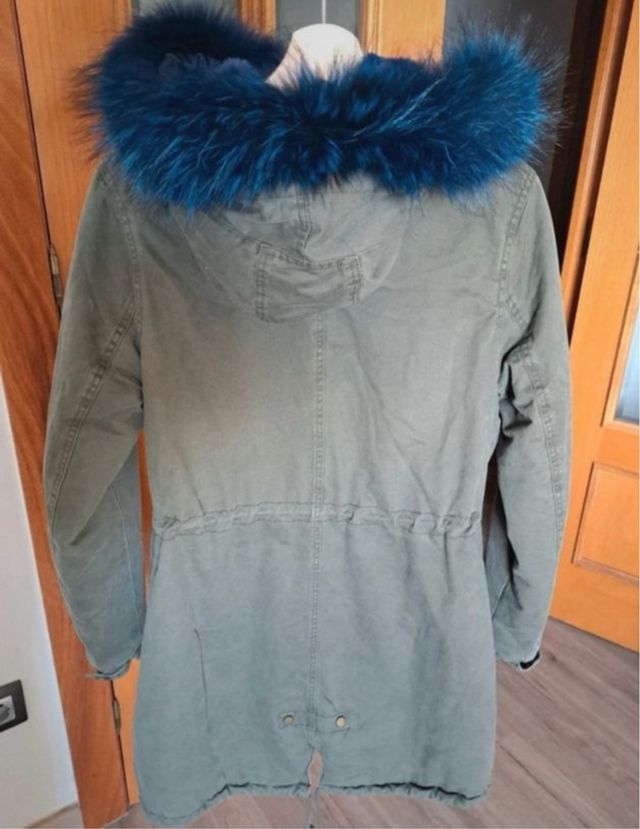 Chaqueta abrigo verde caqui