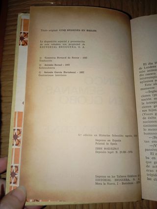 Libro: Cinco Semanas en Globo (Ed. Texto y comic).